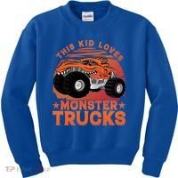 This Loves Monster Trucks Cute Gift Kids Sweatshirt thumb 0