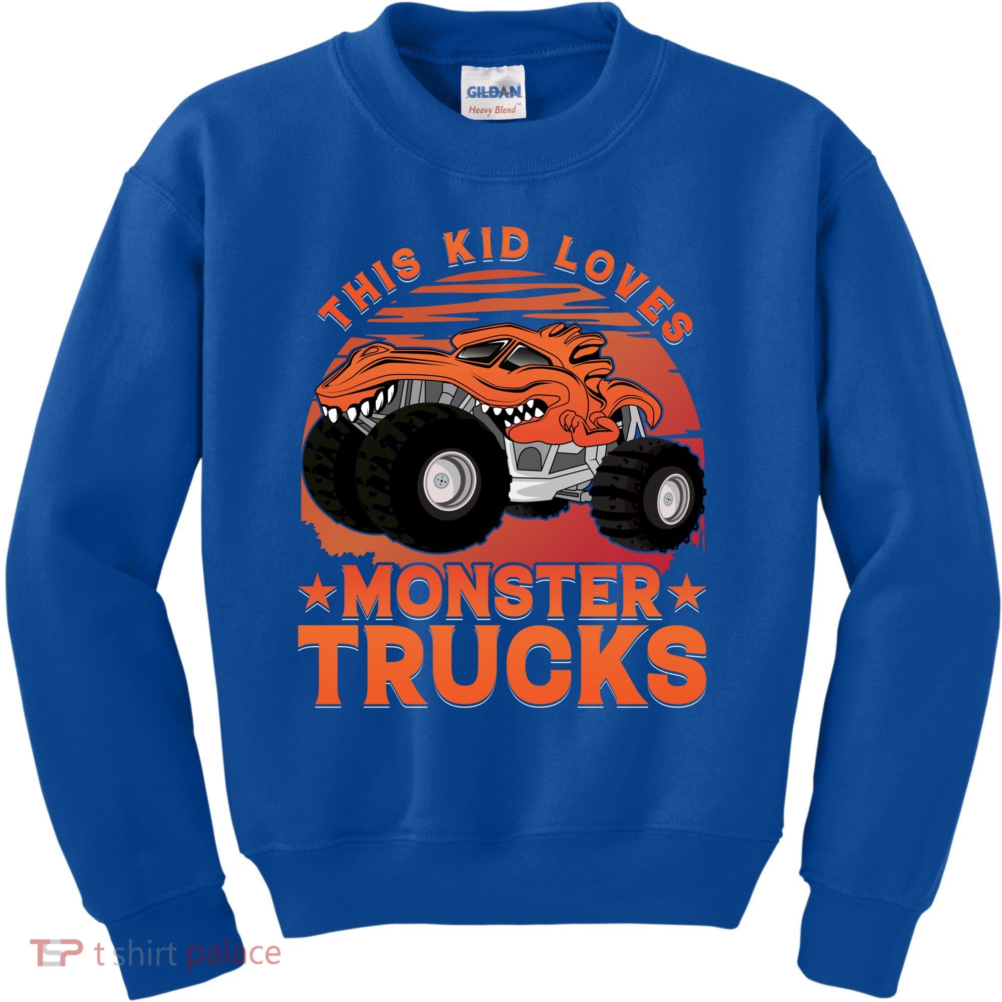 This Loves Monster Trucks Cute Gift Kids Sweatshirt