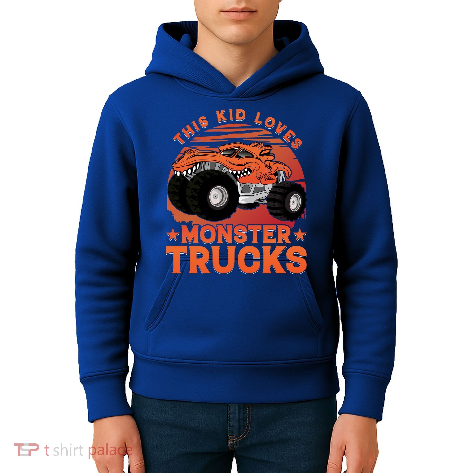 This Loves Monster Trucks Cute Gift Kids Hoodie