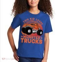 This Loves Monster Trucks Cute Gift Kids T-Shirt thumb 2