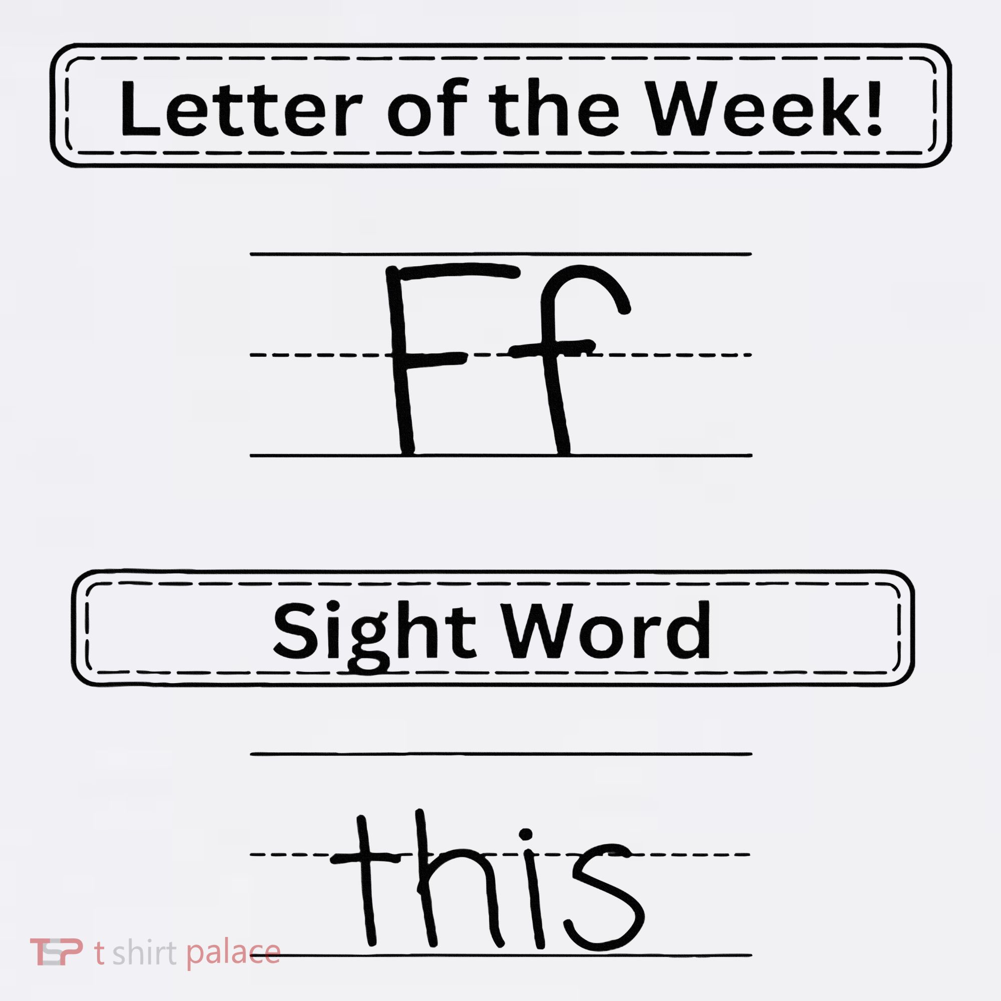 The Letter Of The Week F Sight Word This Women's Tank Top