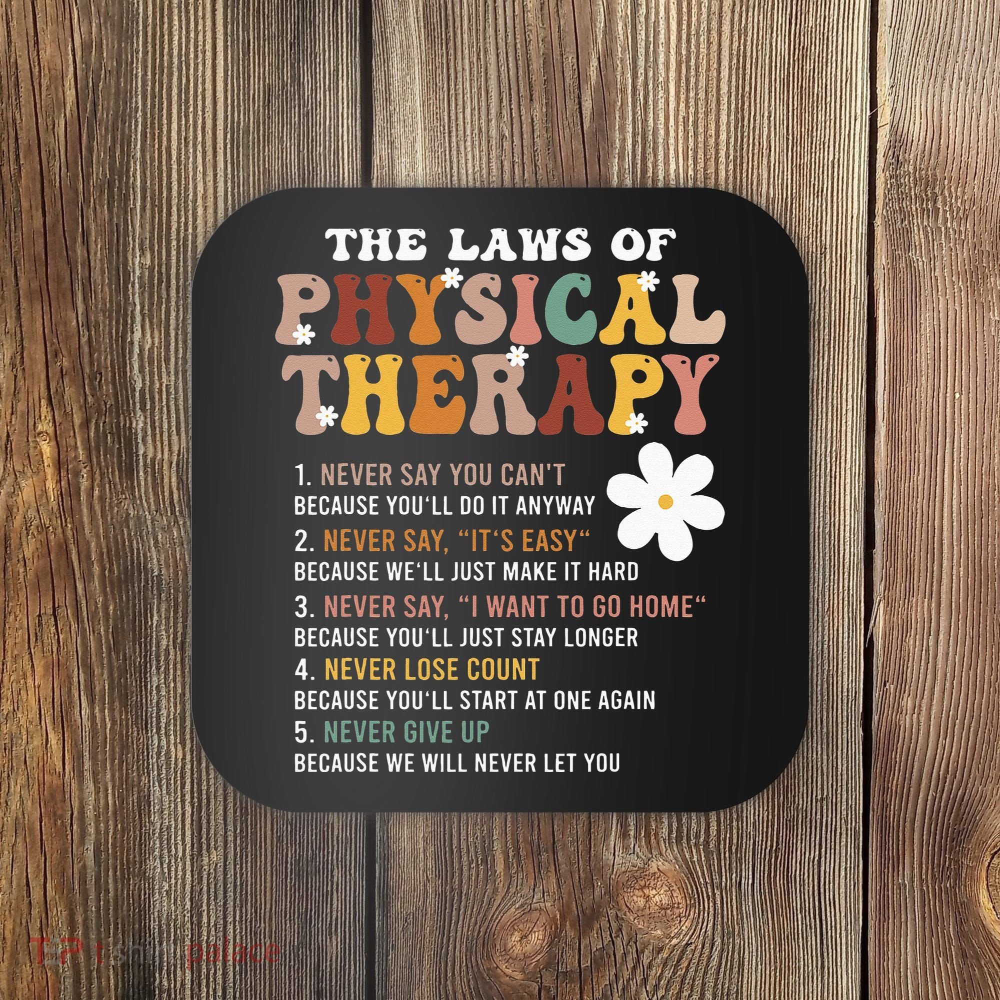 The Laws Of Physical Therapy – Physical Therapist Coaster