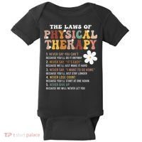 The Laws Of Physical Therapy – Physical Therapist Baby Bodysuit thumb 0