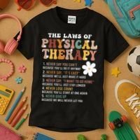 The Laws Of Physical Therapy – Physical Therapist Kids T-Shirt thumb 3