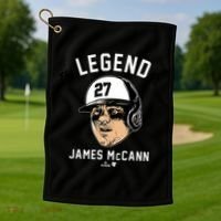 The Legend Of James Mccann Baltimore Baseball Golf Towel thumb 1