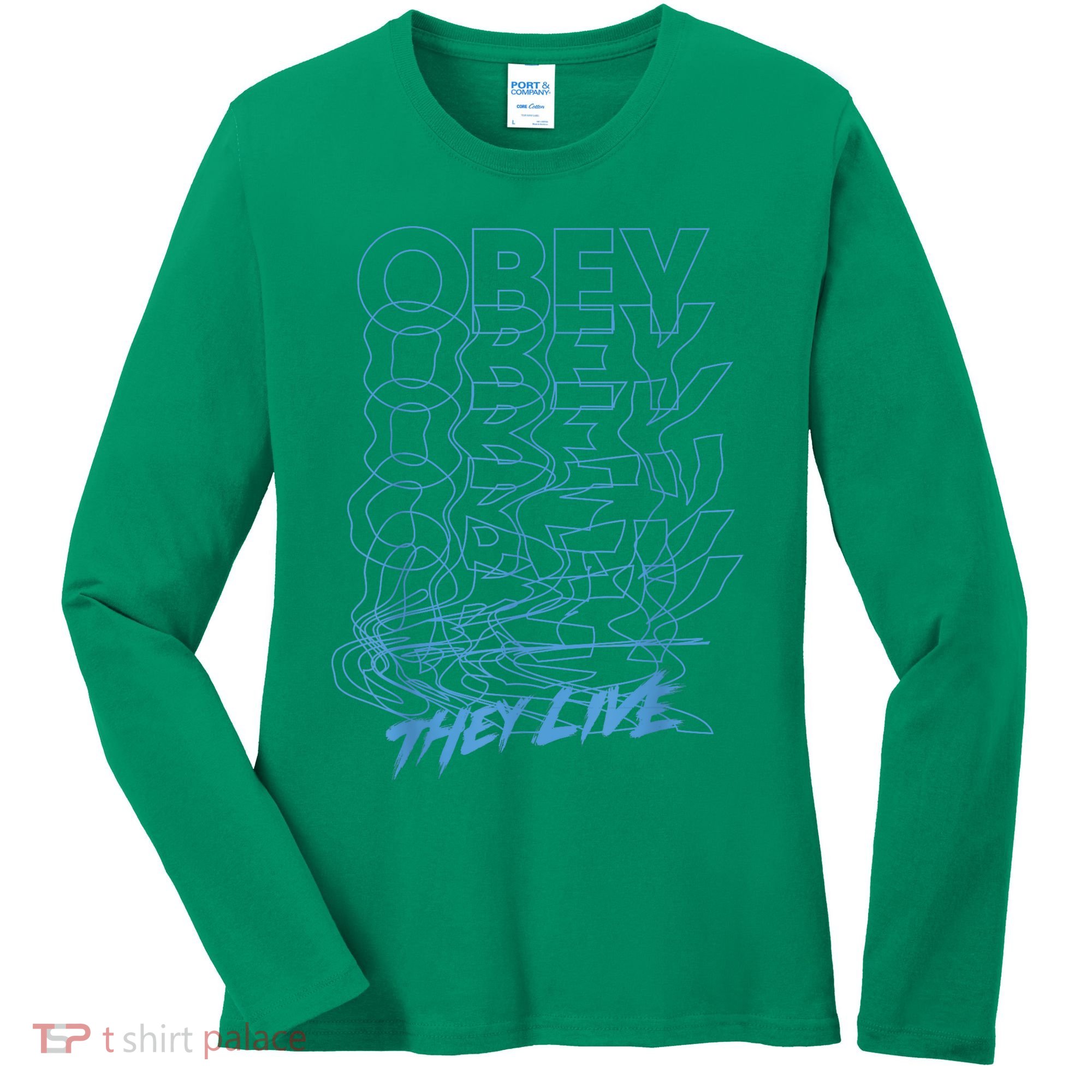 They Live Obey Outline Stack Women's Long Sleeve Shirt
