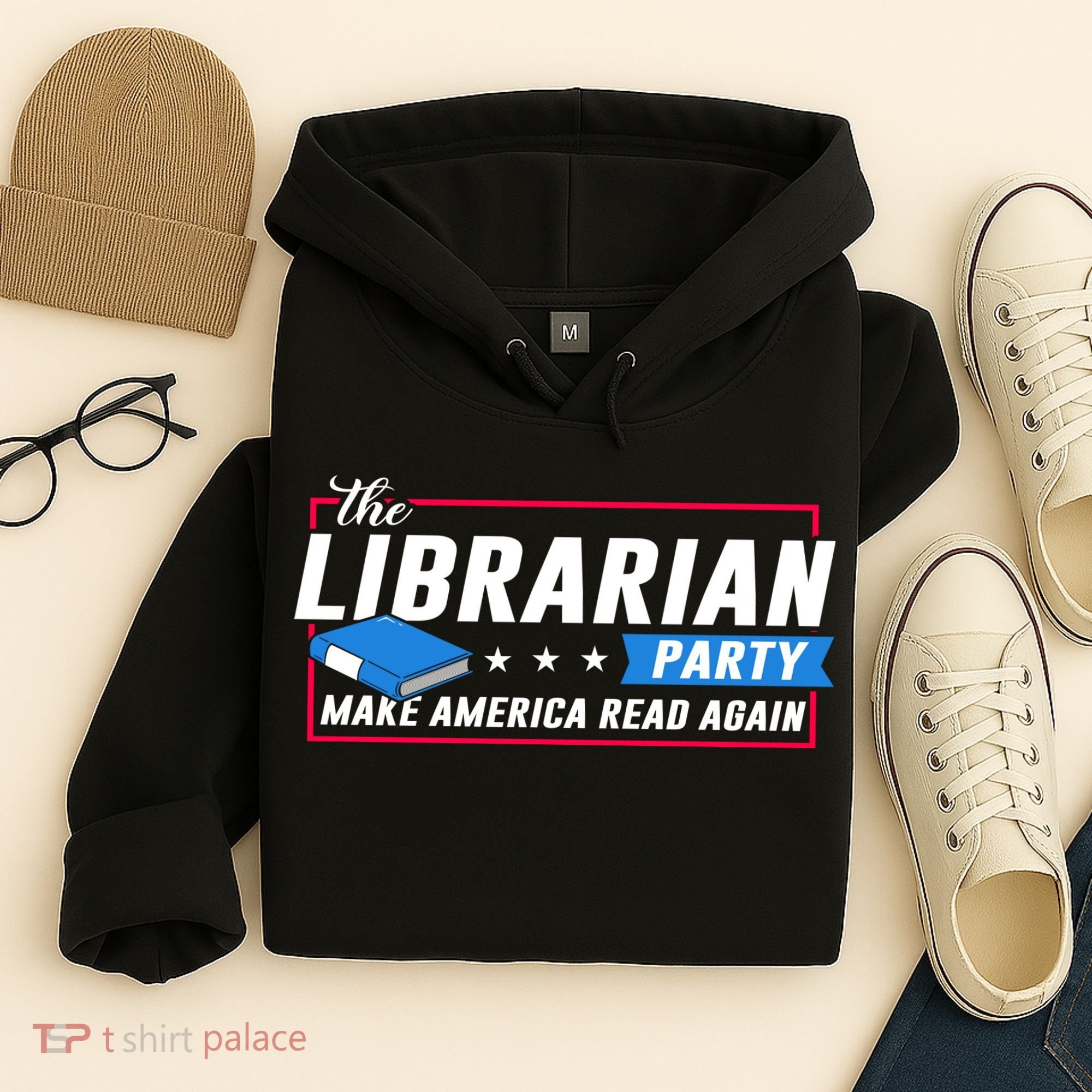 The Librarian Party: Make America Read Again Hoodie