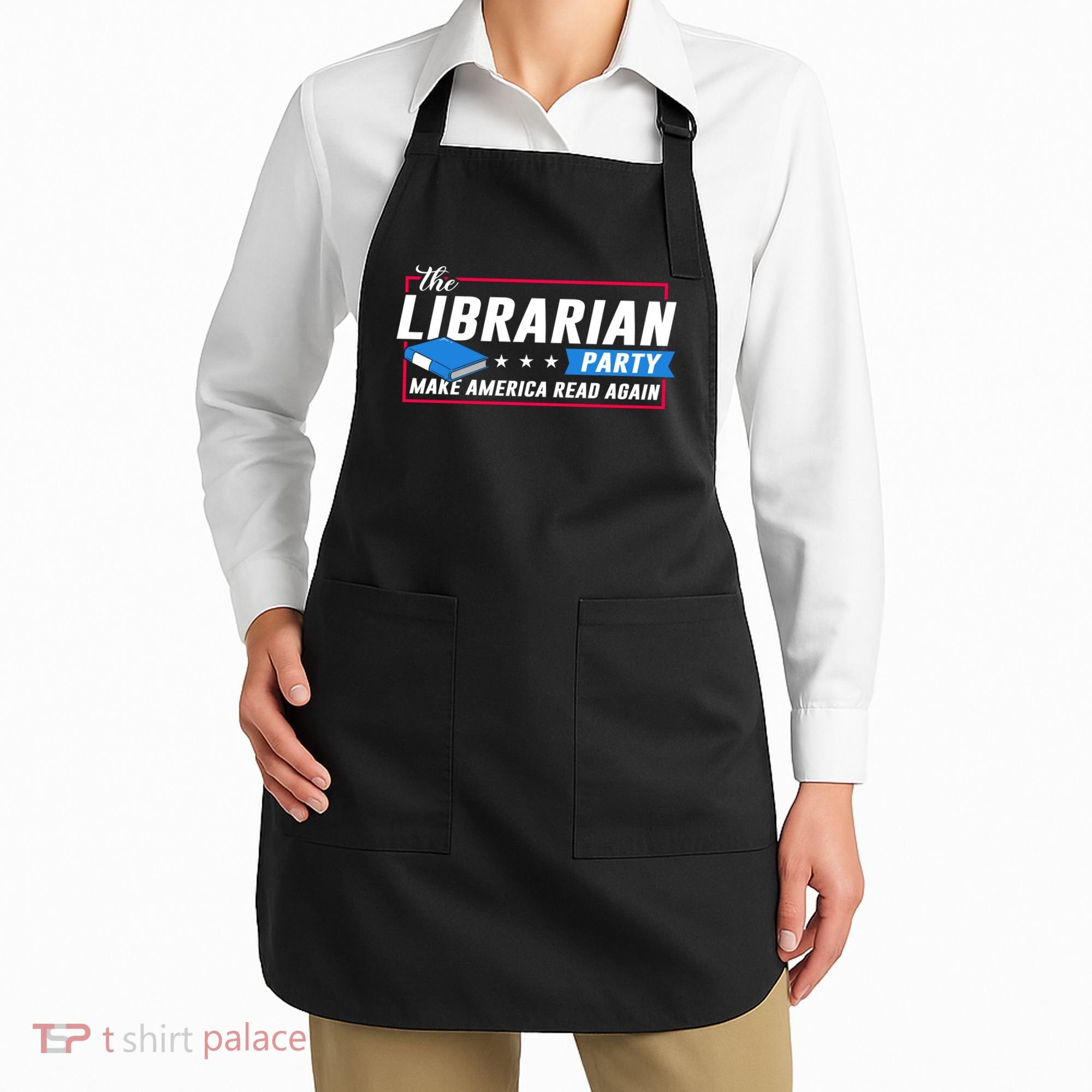 The Librarian Party: Make America Read Again Apron