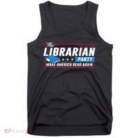The Librarian Party: Make America Read Again Tank Top thumb 0