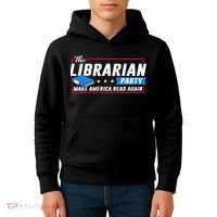 The Librarian Party: Make America Read Again Kids Hoodie thumb 4