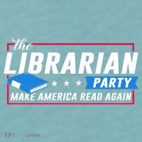 The Librarian Party: Make America Read Again Sueded Cloud Jersey T-Shirt thumb 2