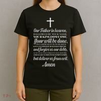 The Lords Prayer Our Father Cross Prayer God Christian T-Shirt thumb 4