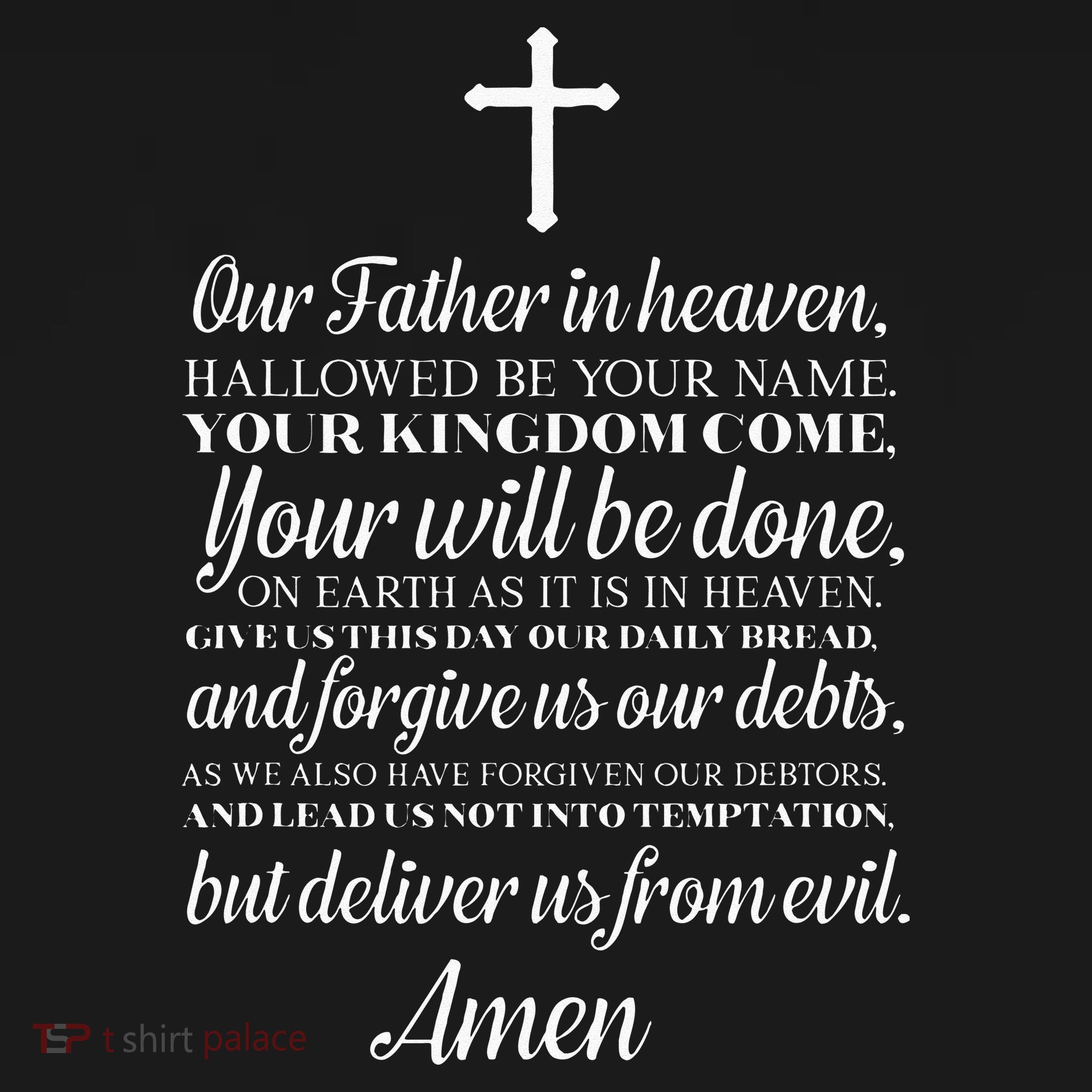 The Lords Prayer Our Father Cross Prayer God Christian Mousepad