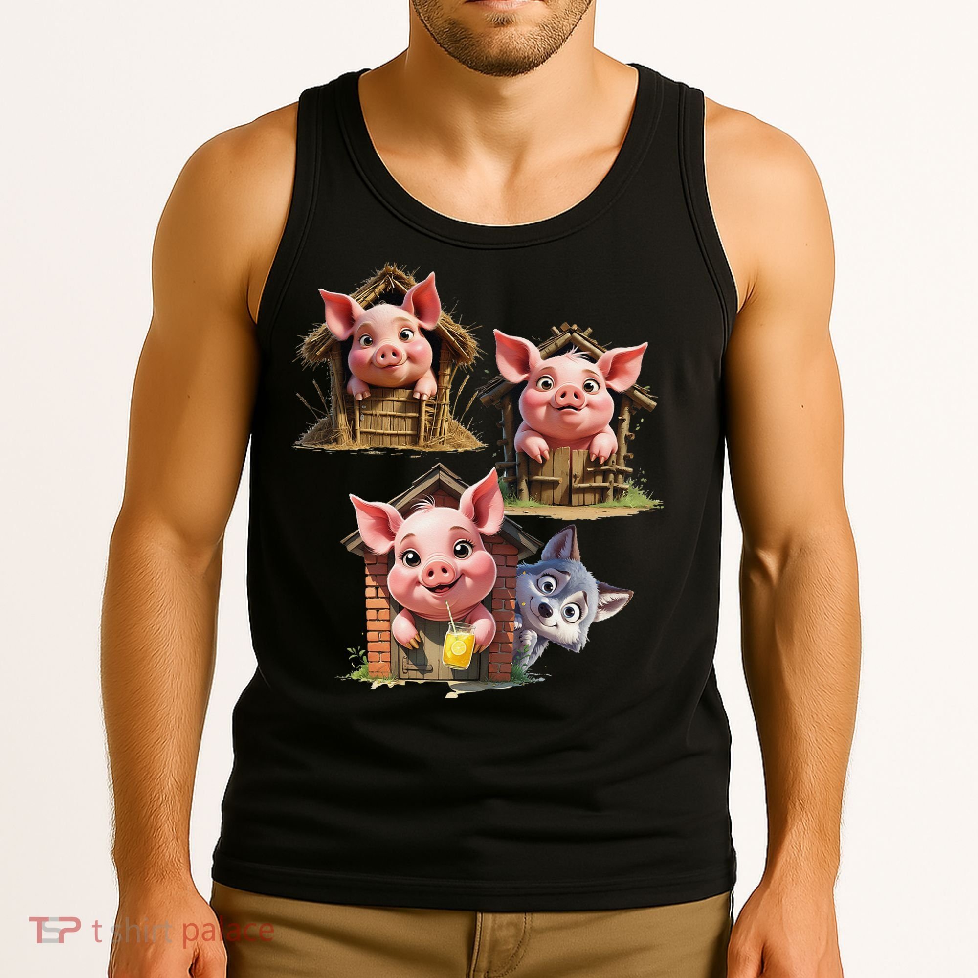 Three Little Pigs - Costume For   Adults Women Tank Top