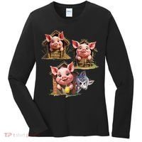 Three Little Pigs - Costume For   Adults Women Women's Long Sleeve Shirt thumb 0