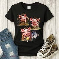 Three Little Pigs - Costume For   Adults Women Women's T-Shirt thumb 3