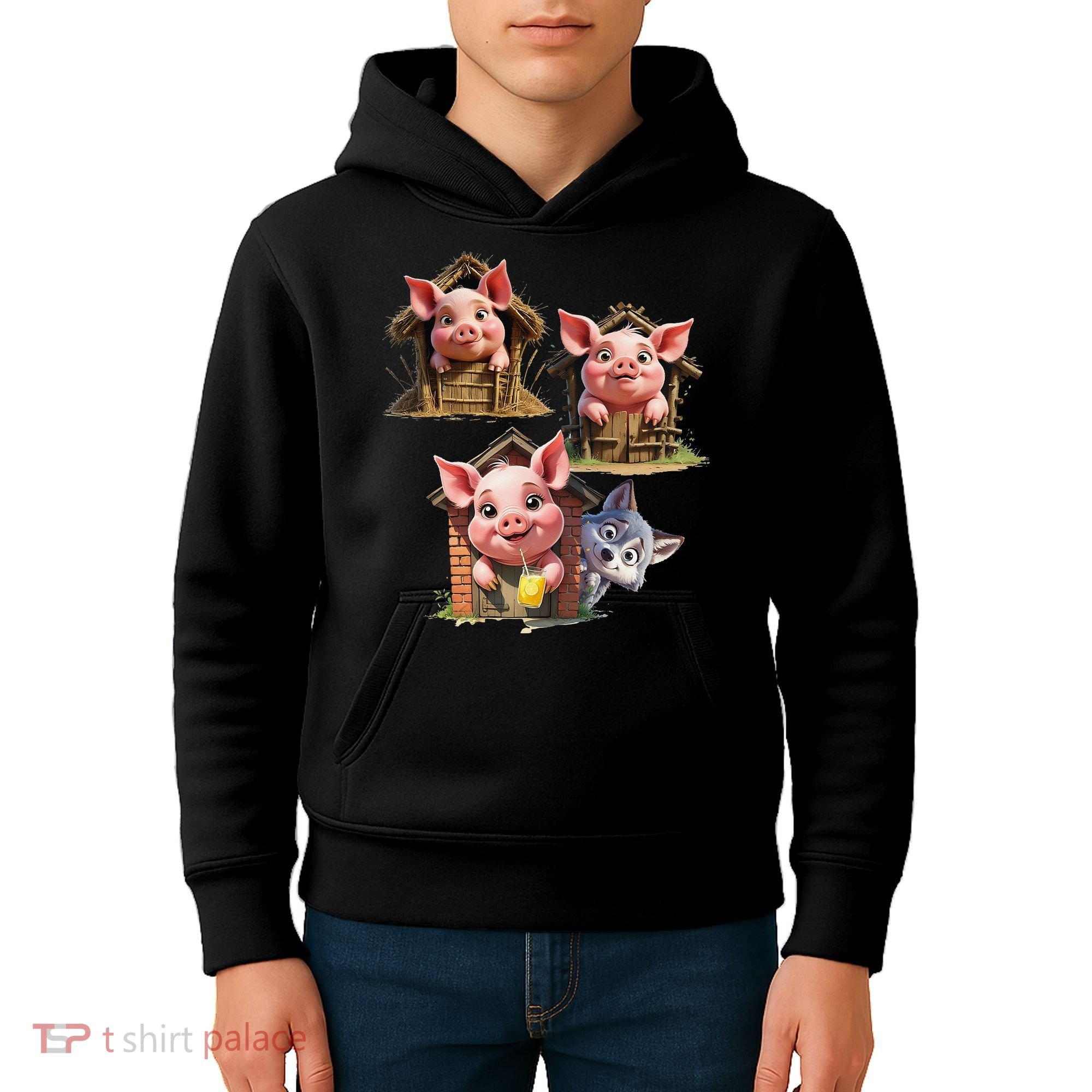 Three Little Pigs - Costume For   Adults Women Kids Hoodie