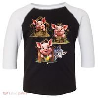 Three Little Pigs - Costume For   Adults Women Toddler Fine Jersey T-Shirt thumb 0