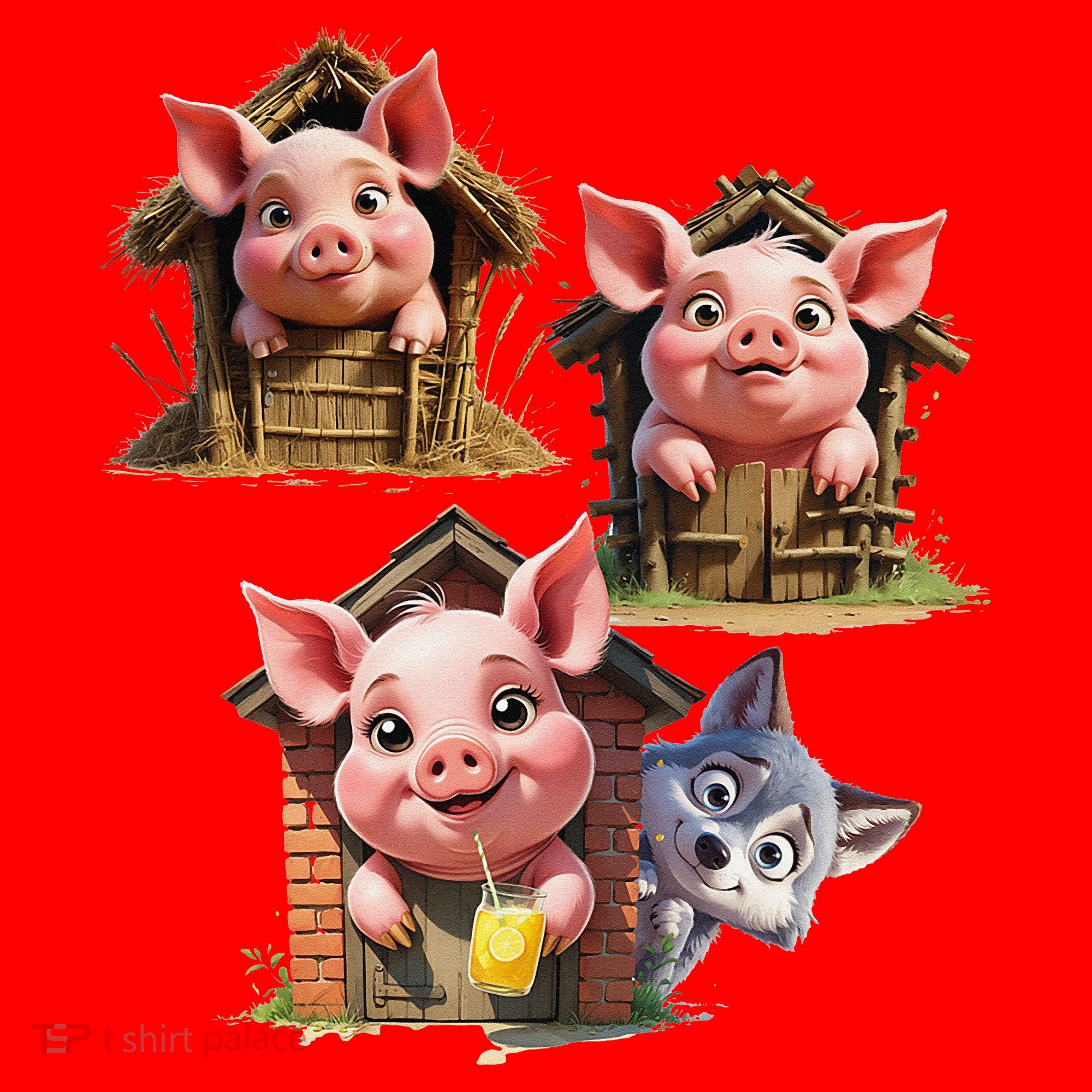 Three Little Pigs - Costume For   Adults Women Santa Hat