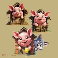 Three Little Pigs - Costume For   Adults Women Sweatshirt thumb 2