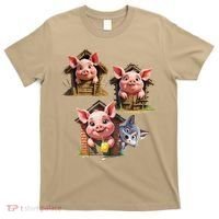 Three Little Pigs - Costume For   Adults Women T-Shirt thumb 0