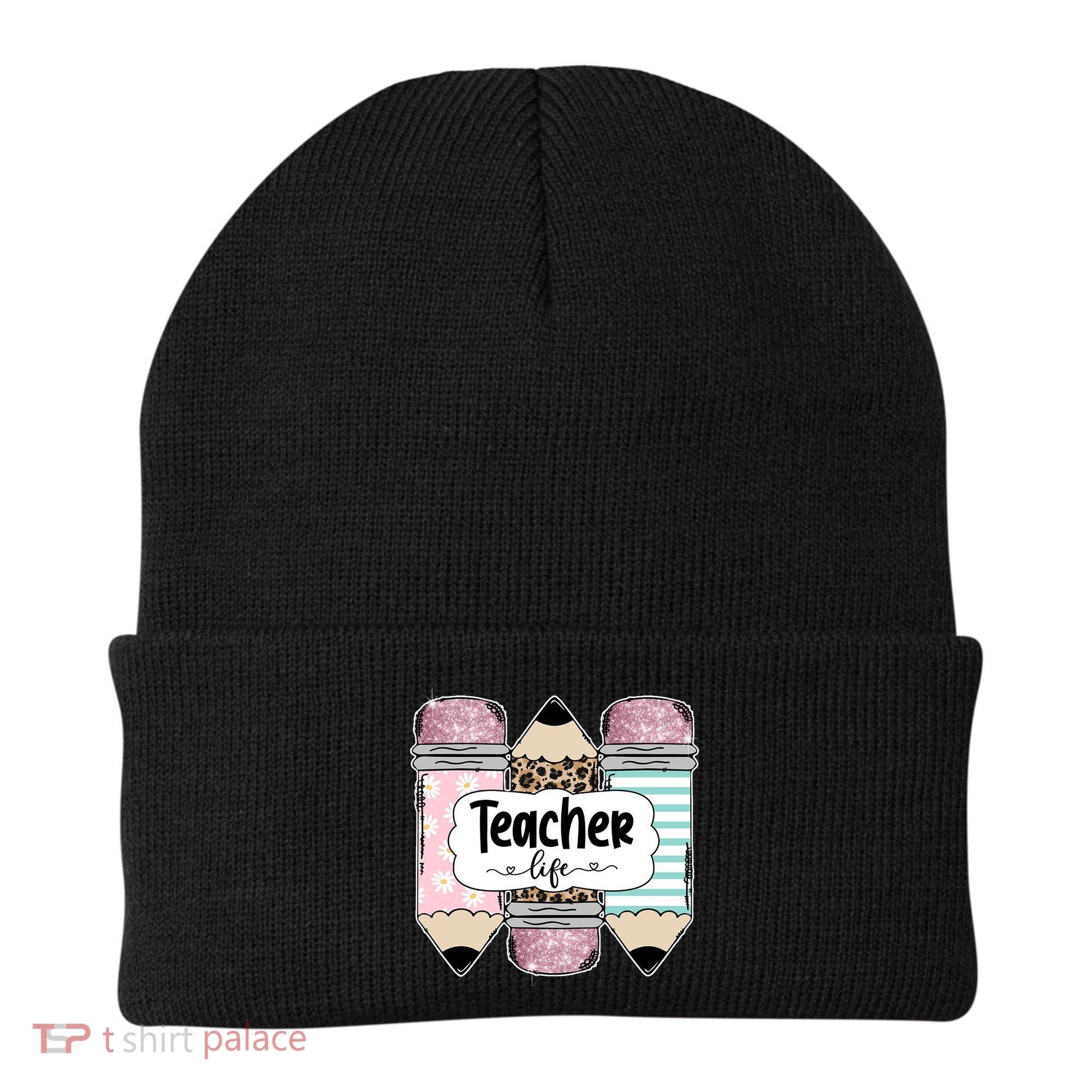 Teacher Life Pencil Back To School Beanie