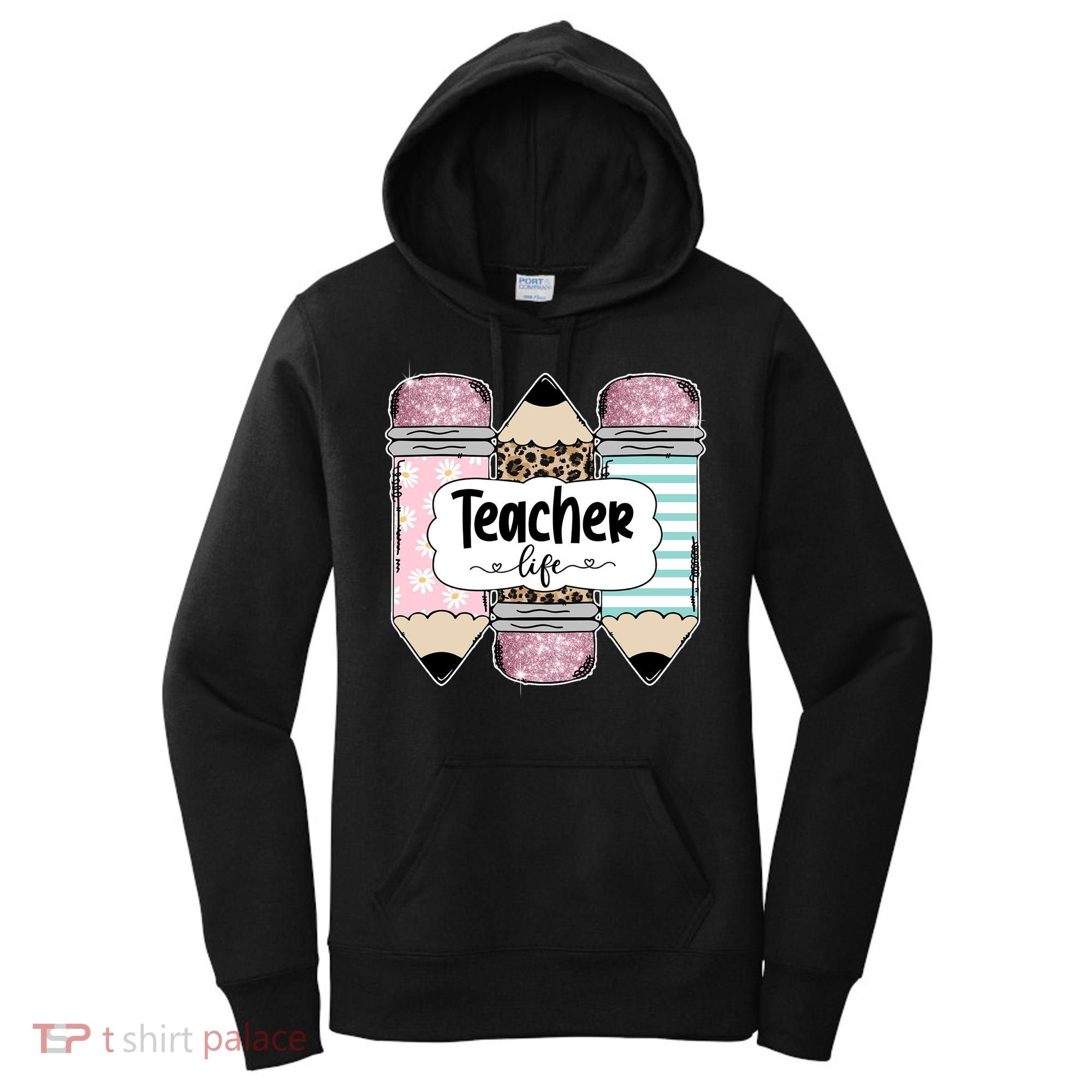 Teacher Life Pencil Back To School Women's Hoodie