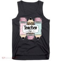 Teacher Life Pencil Back To School Tank Top thumb 0