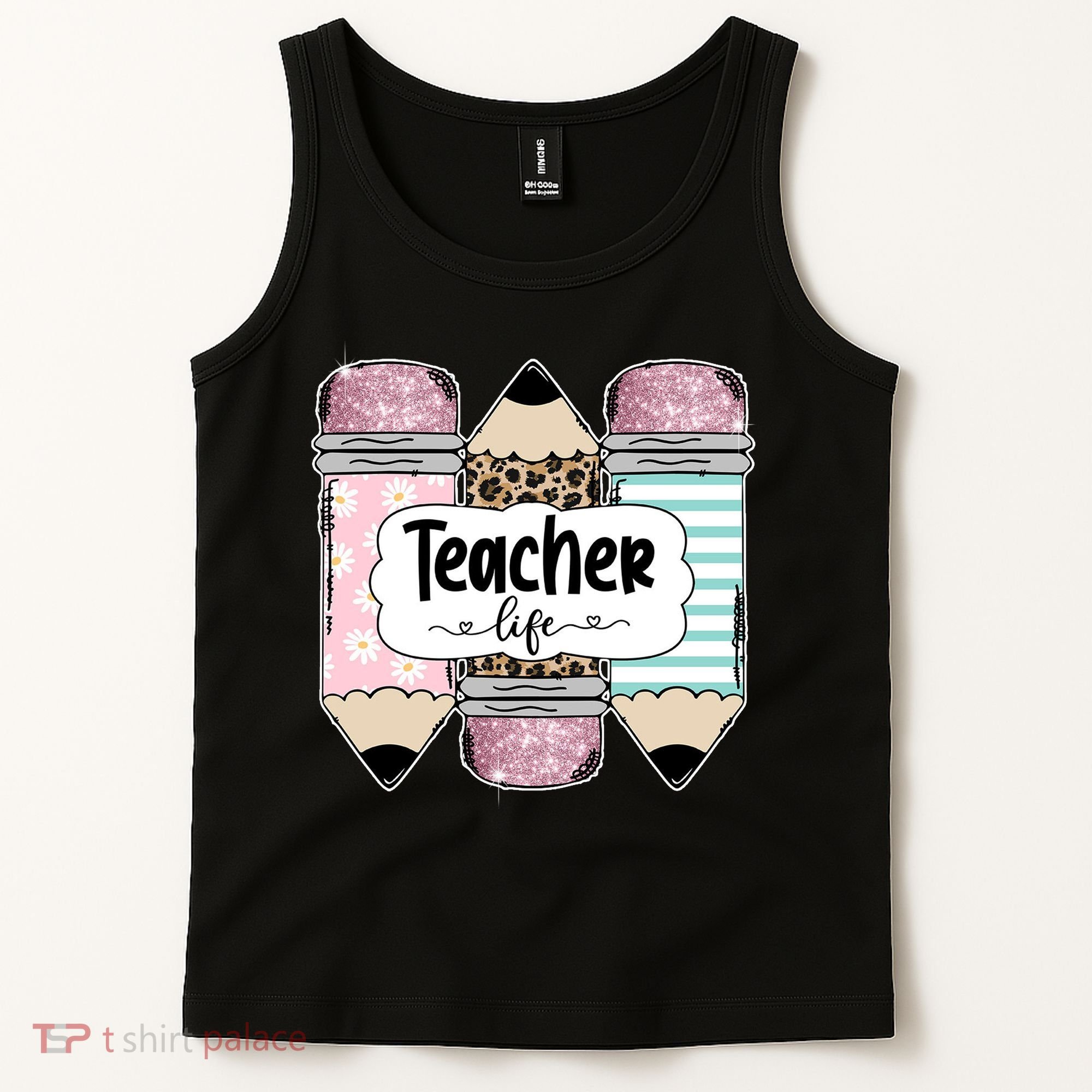 Teacher Life Pencil Back To School Tank Top