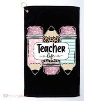 Teacher Life Pencil Back To School Golf Towel thumb 0