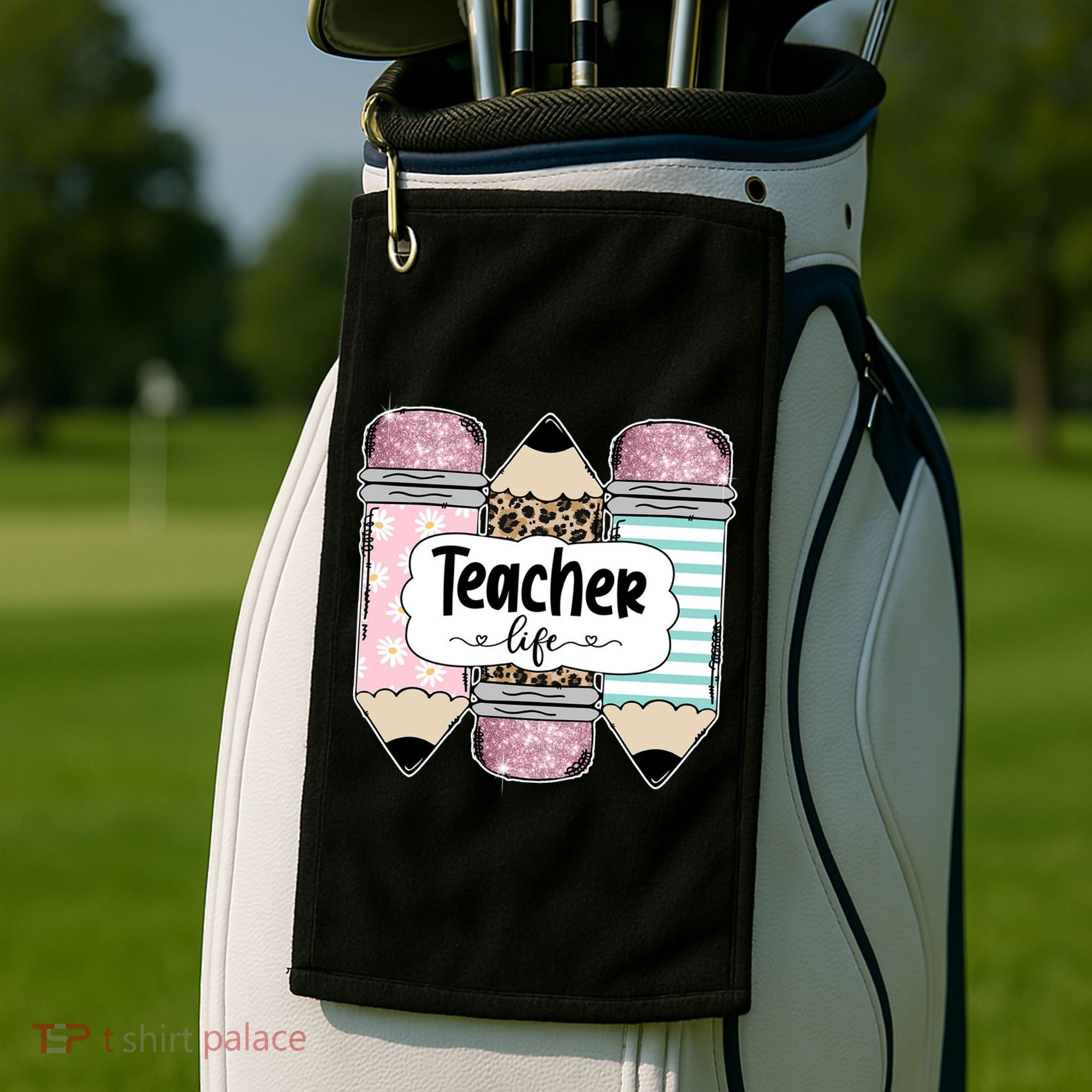 Teacher Life Pencil Back To School Golf Towel