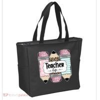 Teacher Life Pencil Back To School Tote Bag thumb 2