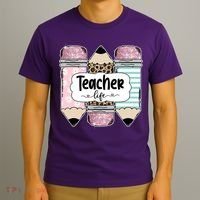 Teacher Life Pencil Back To School T-Shirt thumb 3