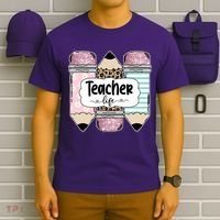 Teacher Life Pencil Back To School T-Shirt thumb 6