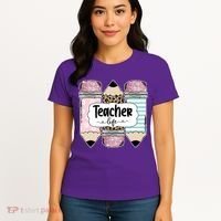 Teacher Life Pencil Back To School Women's T-Shirt thumb 4