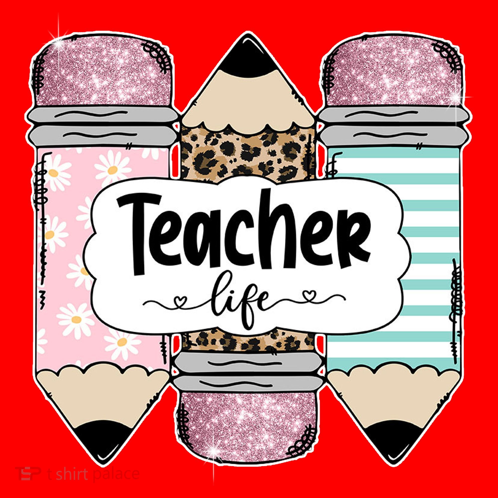 Teacher Life Pencil Back To School Santa Hat