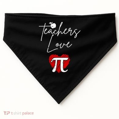 Teachers Love Pi USA-Made Doggie Bandana