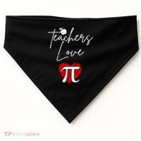 Teachers Love Pi USA-Made Doggie Bandana thumb 0