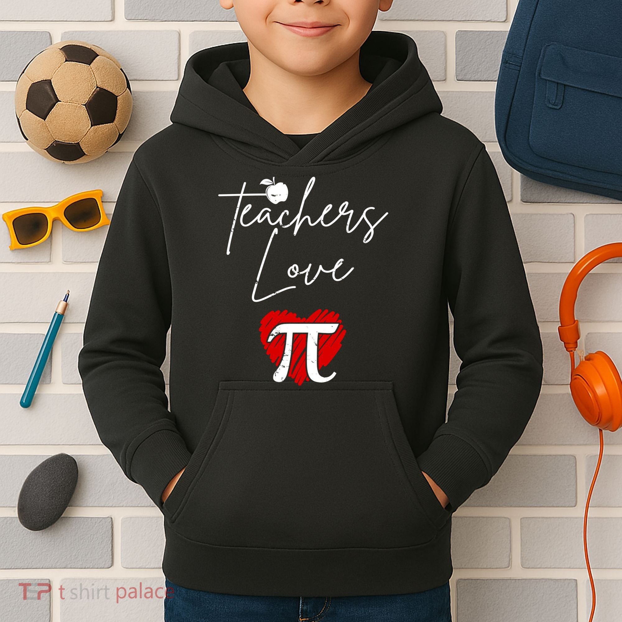 Teachers Love Pi Kids Hoodie