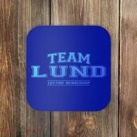 Team Lund Proud Family Surname Last Name Gift Cool Gift Coaster thumb 0