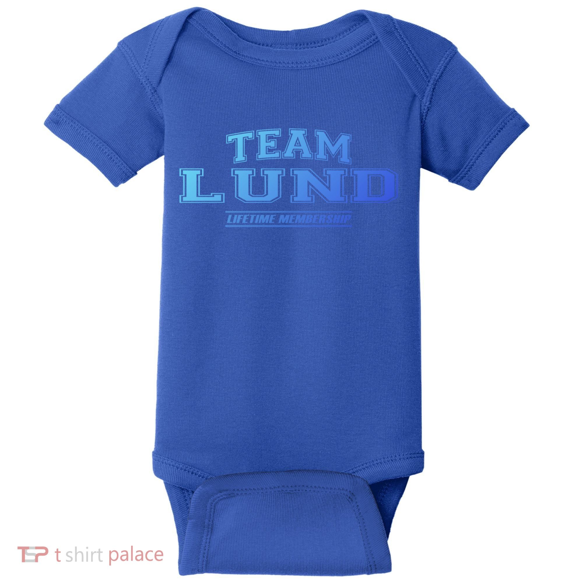 Team Lund Proud Family Surname Last Name Gift Cool Gift Baby Bodysuit