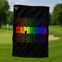 This Lgbtq Pride Zodiac Capricorn Great Gift Golf Towel thumb 1