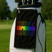 This Lgbtq Pride Zodiac Capricorn Great Gift Golf Towel thumb 2
