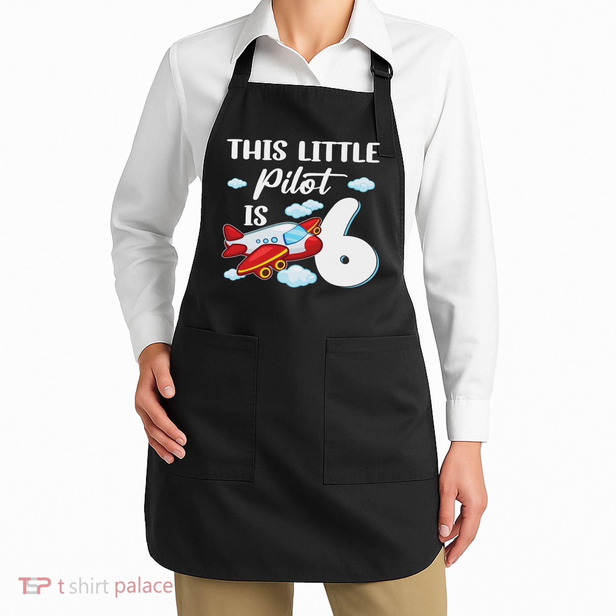 This Little Pilot Is 6 Year Old Airplane 6th Birthday Apron