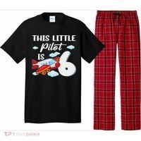 This Little Pilot Is 6 Year Old Airplane 6th Birthday Pajama Set thumb 0
