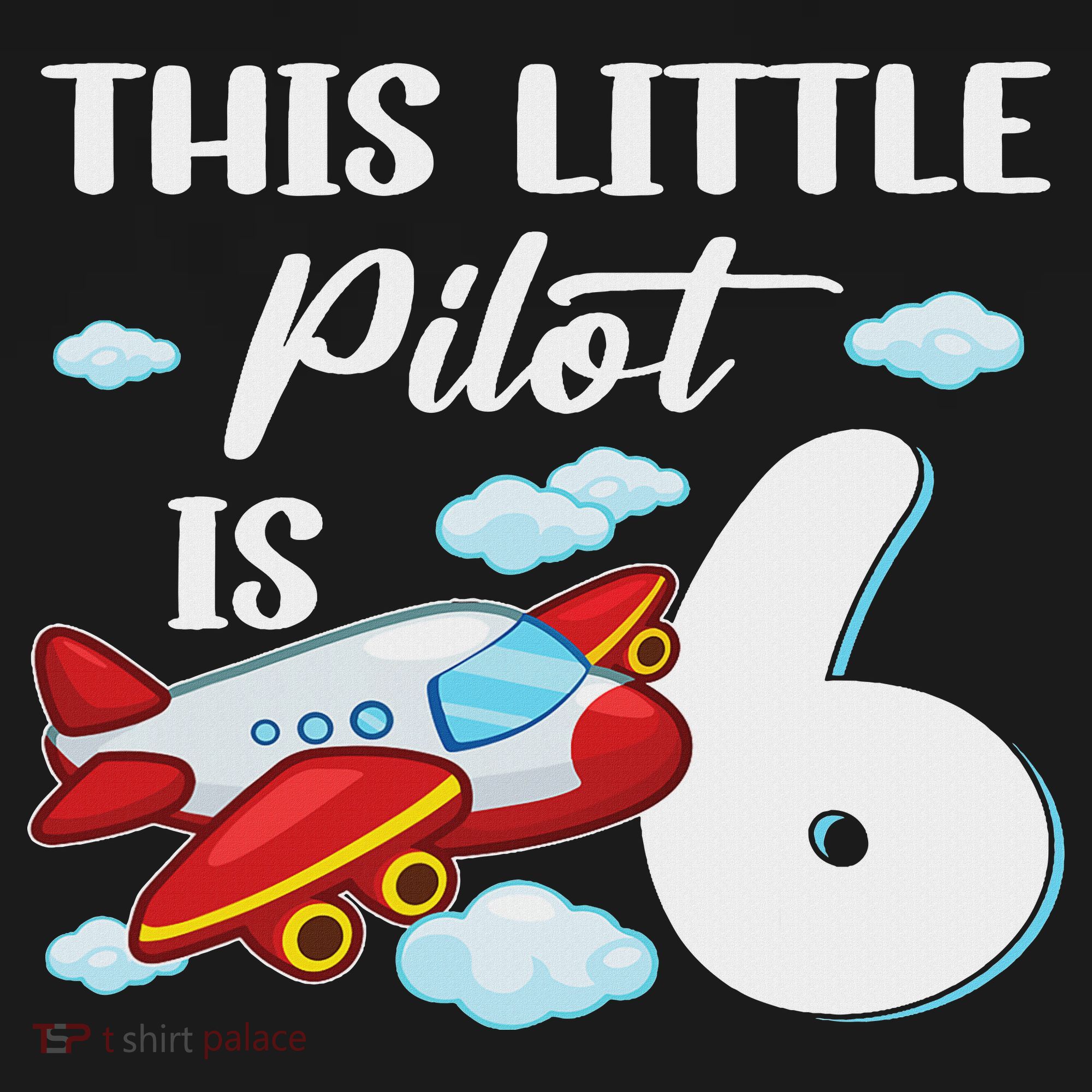 This Little Pilot Is 6 Year Old Airplane 6th Birthday Women's Hoodie