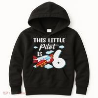 This Little Pilot Is 6 Year Old Airplane 6th Birthday Kids Hoodie thumb 0