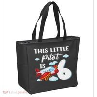 This Little Pilot Is 6 Year Old Airplane 6th Birthday Tote Bag thumb 2
