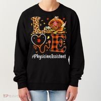 Thanksgiving Love Physician Assistant Leopard Funny Women's Sweatshirt thumb 0