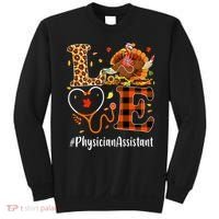 Thanksgiving Love Physician Assistant Leopard Funny Sweatshirt thumb 0